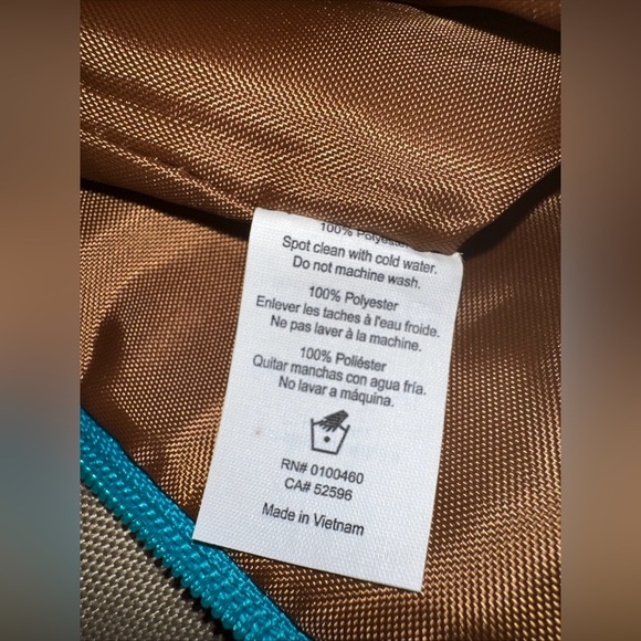 Kavu Bifold Clutch Wallet Wristlet Teal Orange Geometric Bag Purse Aztec Print - Picture 8 of 8